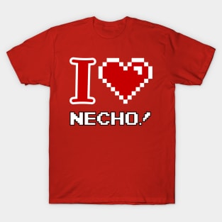 Pixel Effect I love Necho! Heart T-Shirt